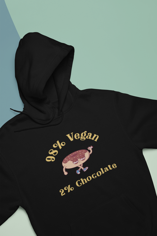 98% Vegan 2% Chocolate Unisex Hoodie