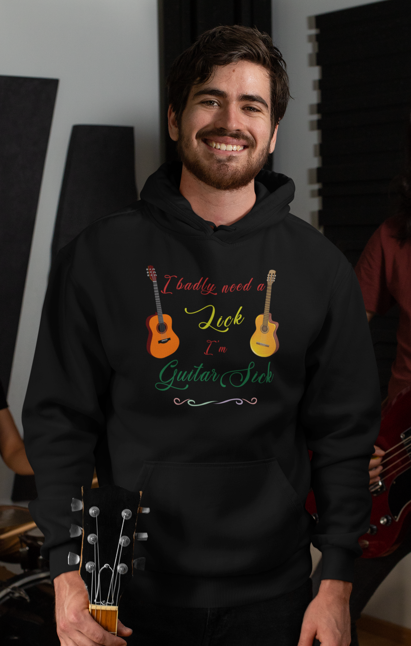 I Badly Need A Lick I'm Guitar Sick Unisex Hoodie