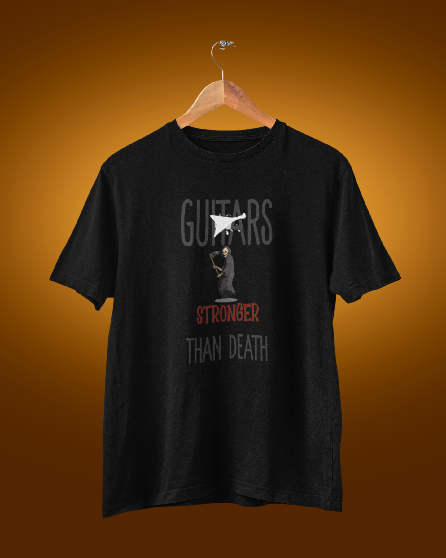 Guitars Stronger Than Death Unisex Round Neck Tee