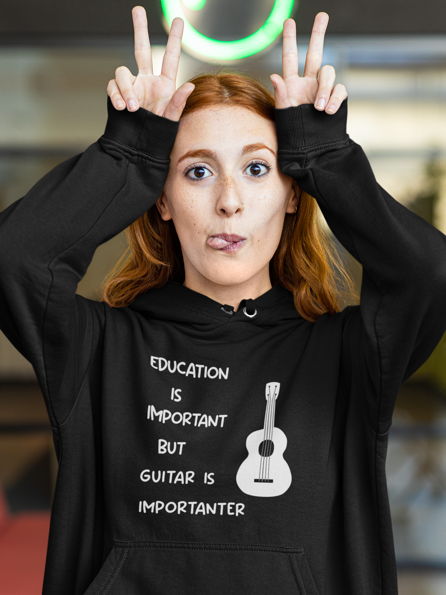 Education Is Important But Guitar Is Importanter Unisex Hoodie