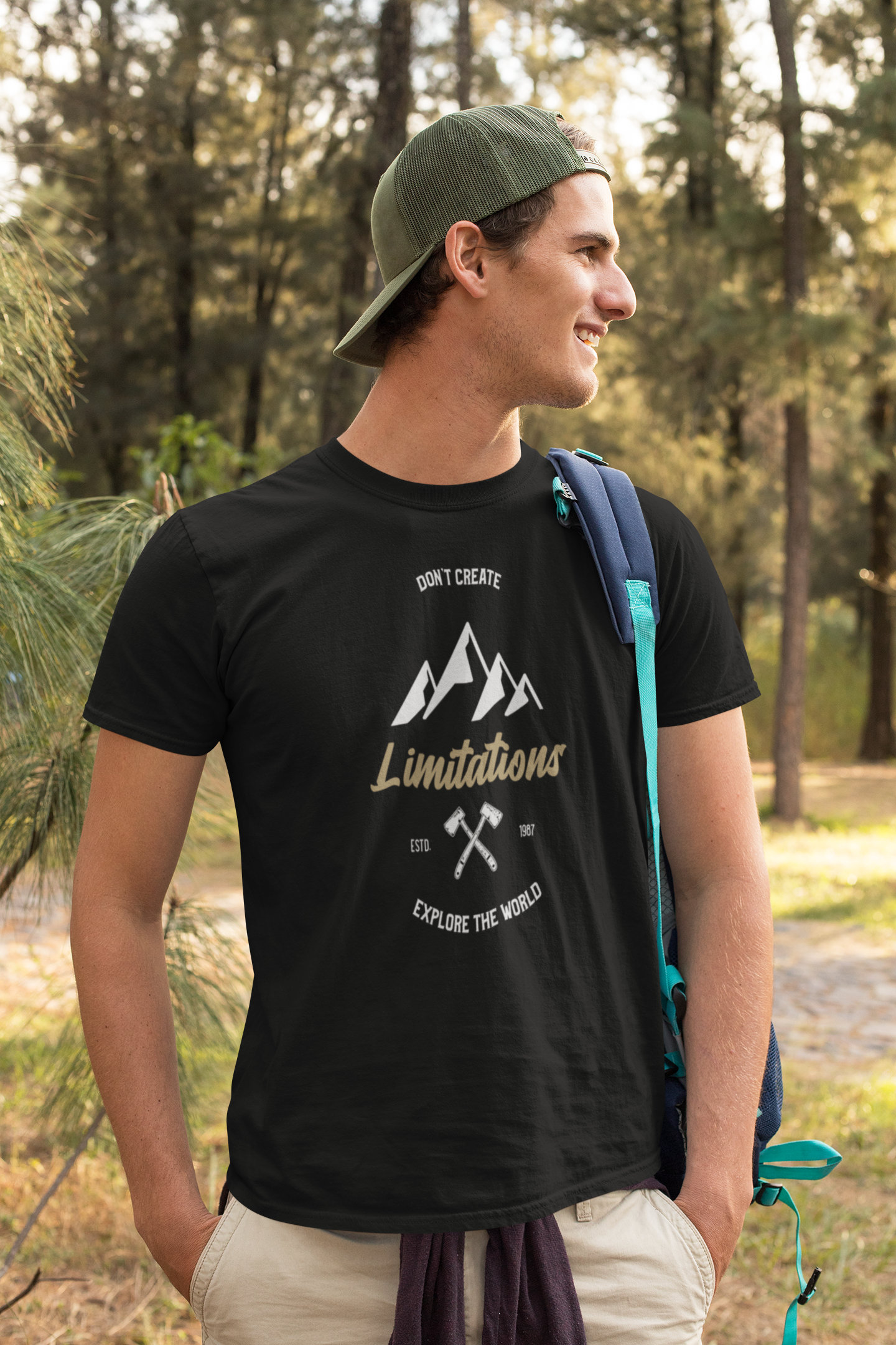 Don't Create Limitations Explore The World Unisex Round Neck Tee