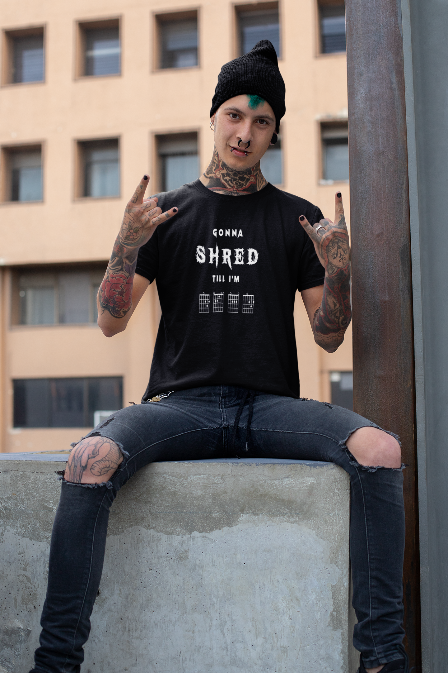 Gonna Shred Till I'm DEAD Unisex Round Neck Tee